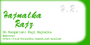 hajnalka rajz business card